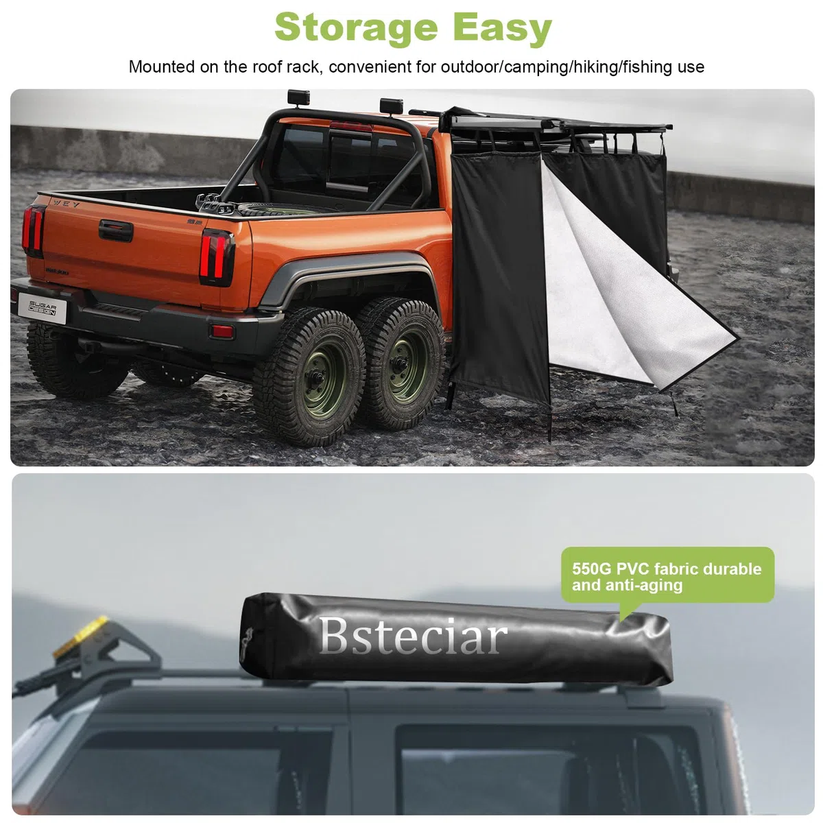 Tenda Doccia Campeggio, Oxford Impermeabile Rifugi Privacy per Il Campeggio, Elevata Resistenza agli Strappi Cabina Doccia Campeggio per Auto, Si Monta su Barre Portatutto Universali