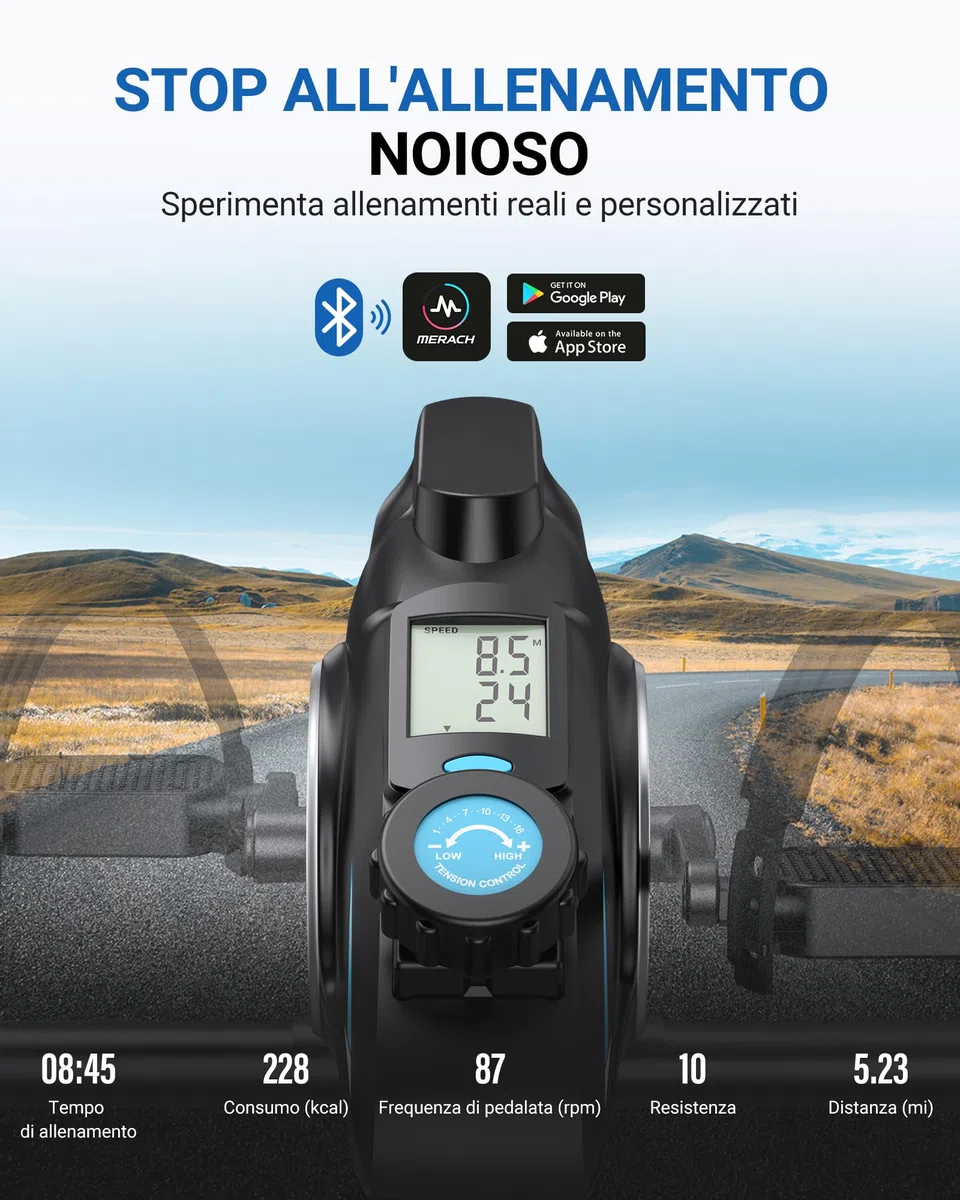 MERACH Cyclette da Seduti, Pedaliera Trainer per Gambe per Casa, Mini Cyclette con 2 Fasce di Resistenza e Tappetino Antiscivolo, Dispositivo Fitness per Home Trainer per Ufficio a Casa, Salvaspazio