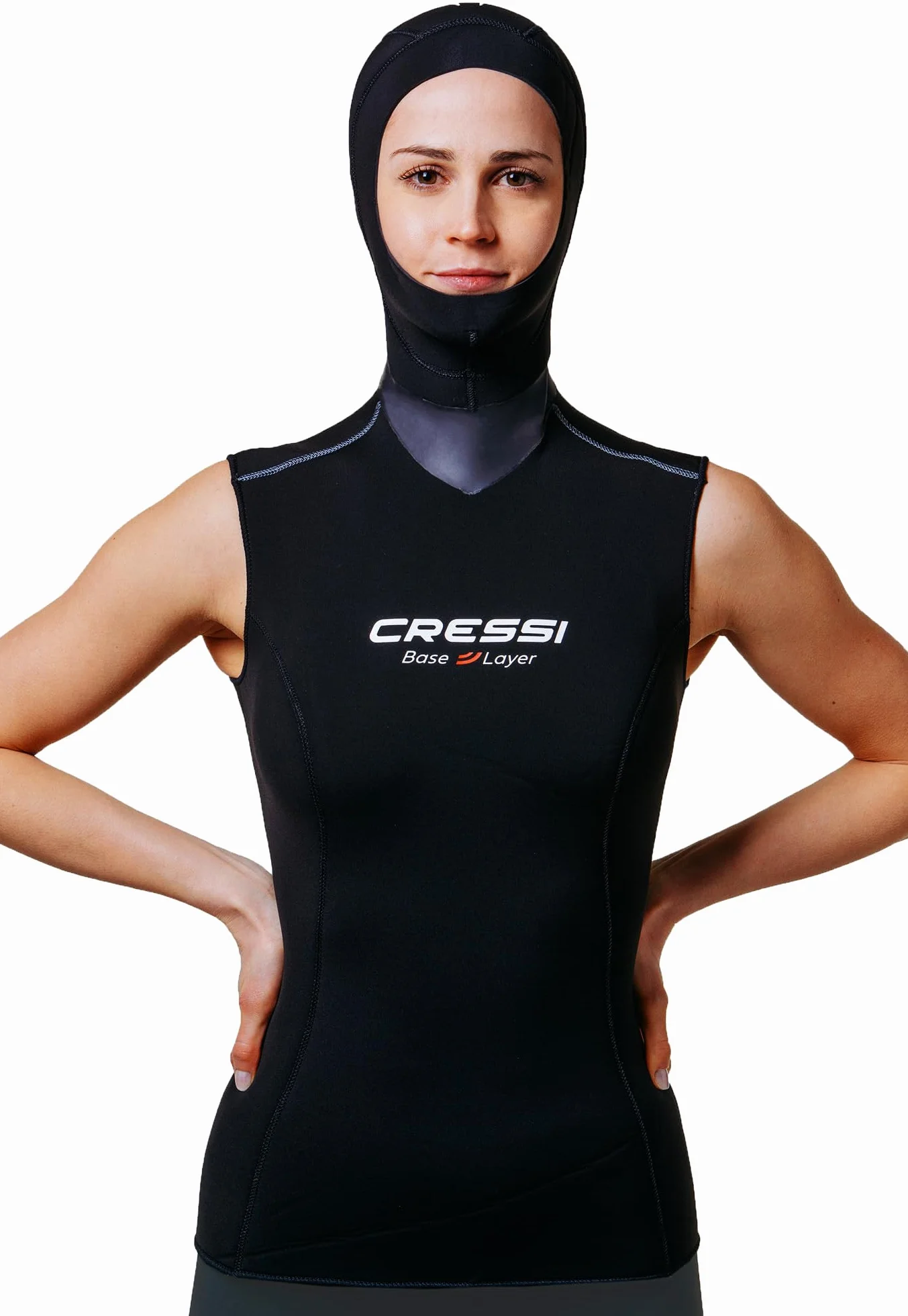 Cressi Base Layer Lady 2.5mm - Sottomuta Stili Vari in Neoprene, Colore Nero, per Donna
