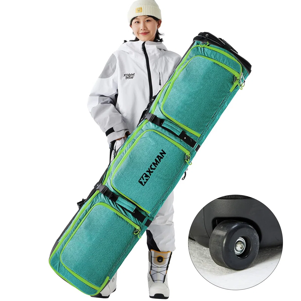 XCMAN Borsa per snowboard, snowboard Custodia per tavola Custodia Estensibile 160 cm-190 cm