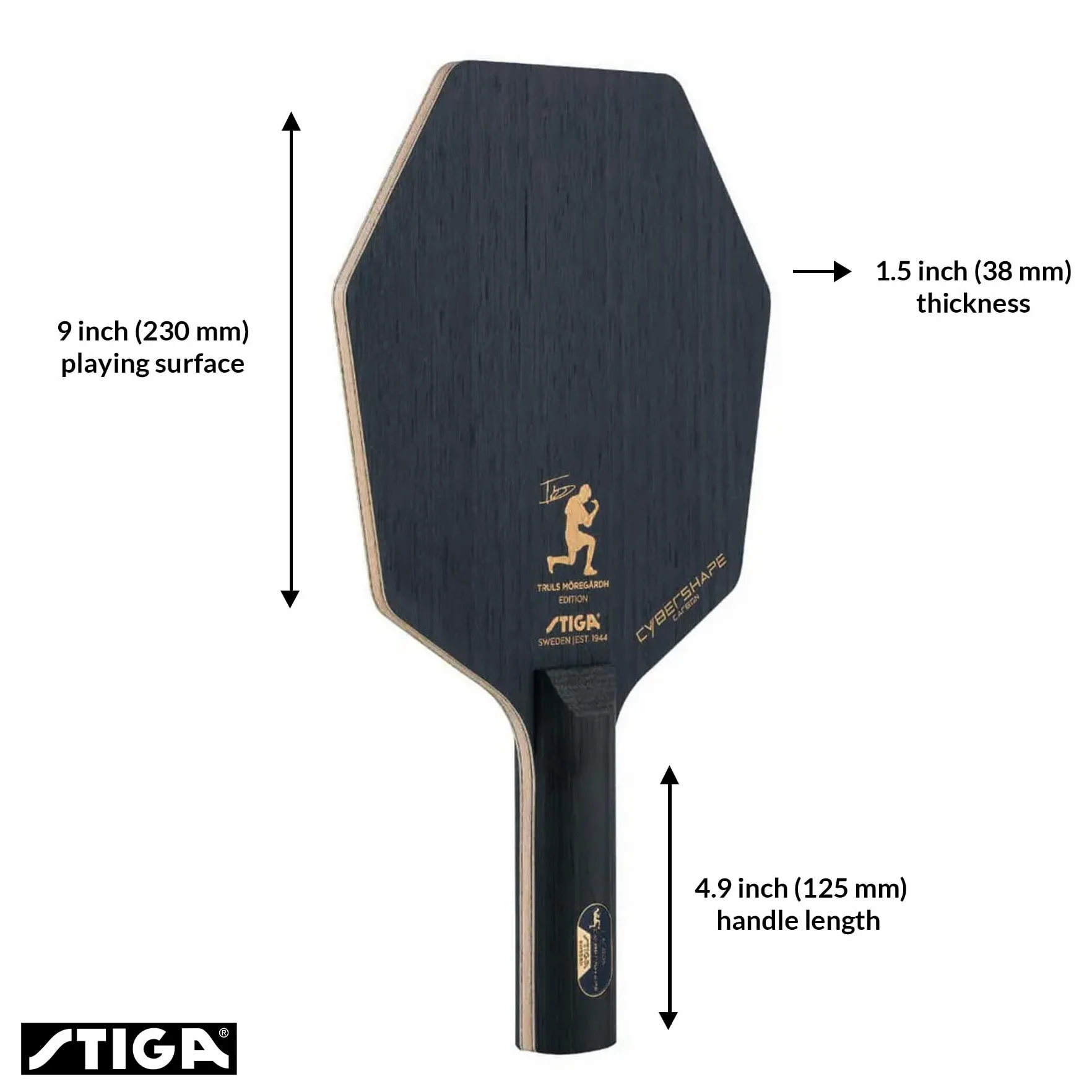Stiga Legno da Ping Pong Cybershape Carbon CWT Truls Edition