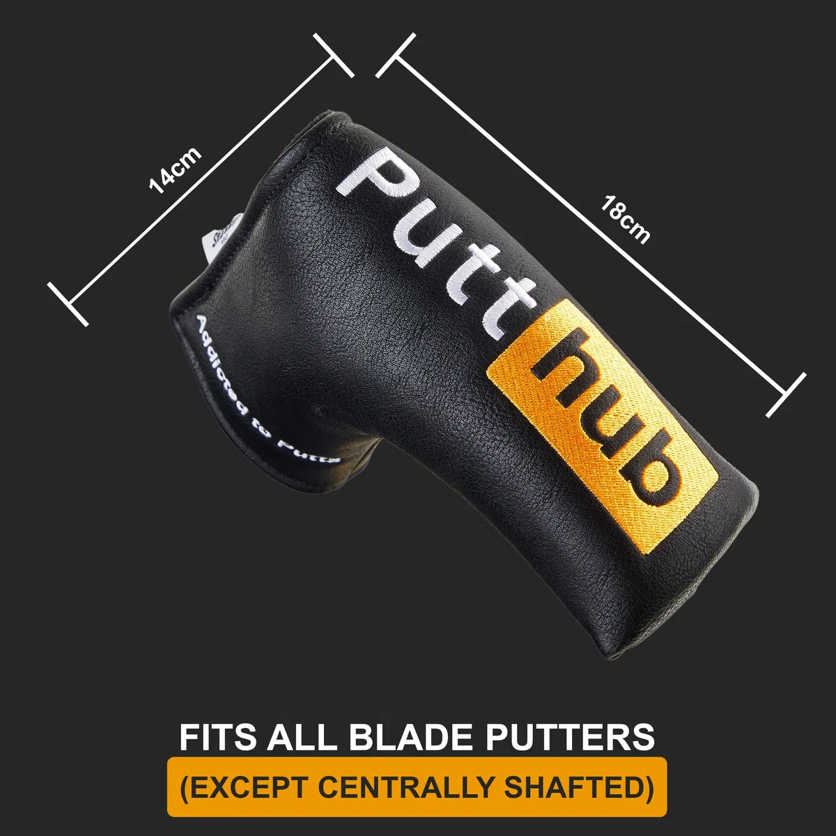 Shanker Golf Putter Cover - PuttHub - Divertente copertura per putter con lama in pelle PU di grado Tour - Copritesta divertente per mazze da golf - Regalo scherzoso per golfisti - Idea regalo per
