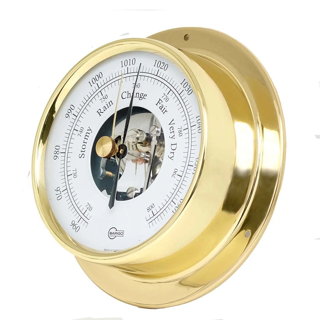 Barigo Marine Barometer Tempo Brass