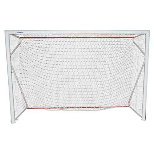 Coppia Porte Calcetto 3x2 m in Acciaio Verniciato | Professionali e Regolamentari | Complete di Reti in Nylon Ø 2,5 mm | Ideali per Campi Indoor e Outdoor