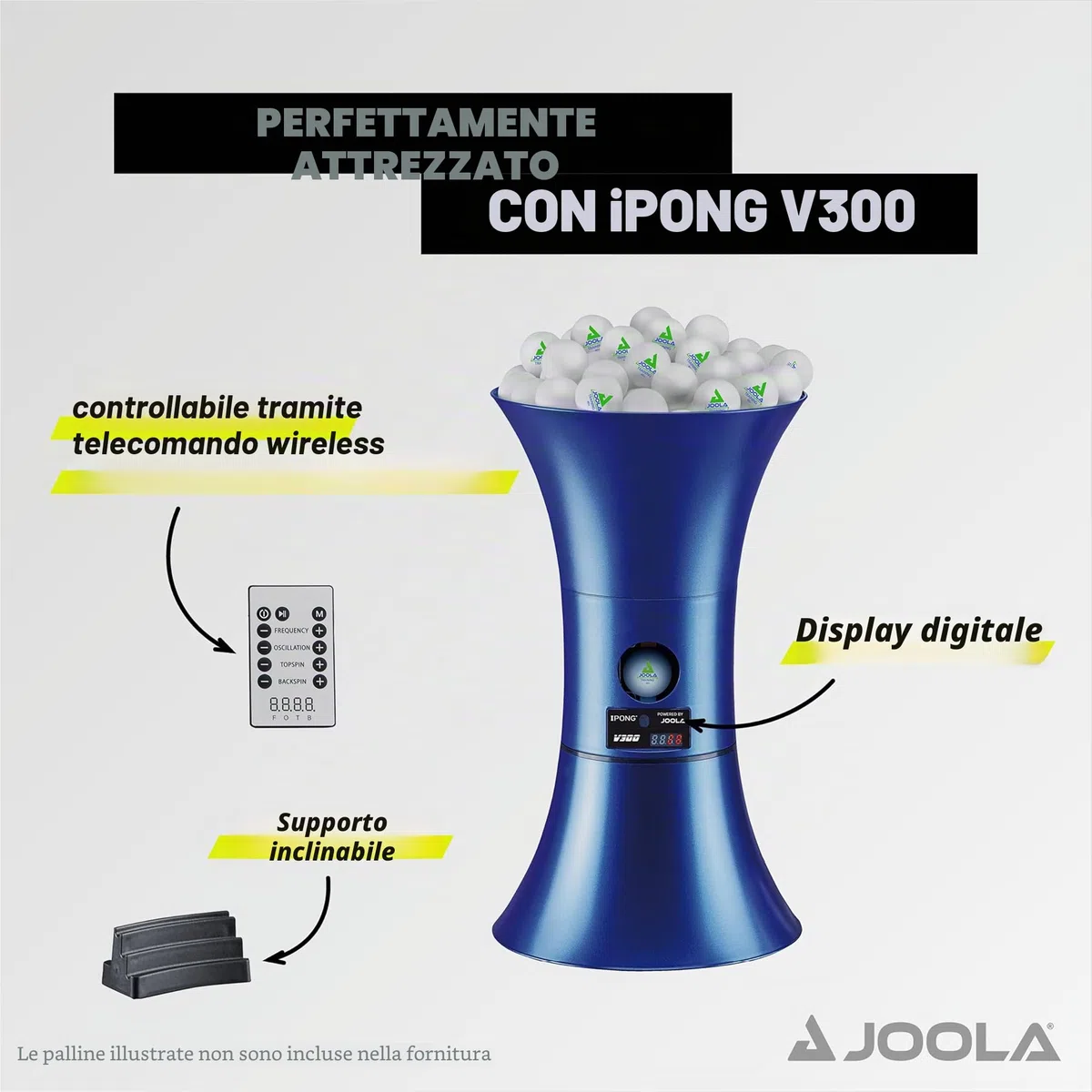 Joola iPong TT Buddy V300 Robot da Ping Pong, Blu