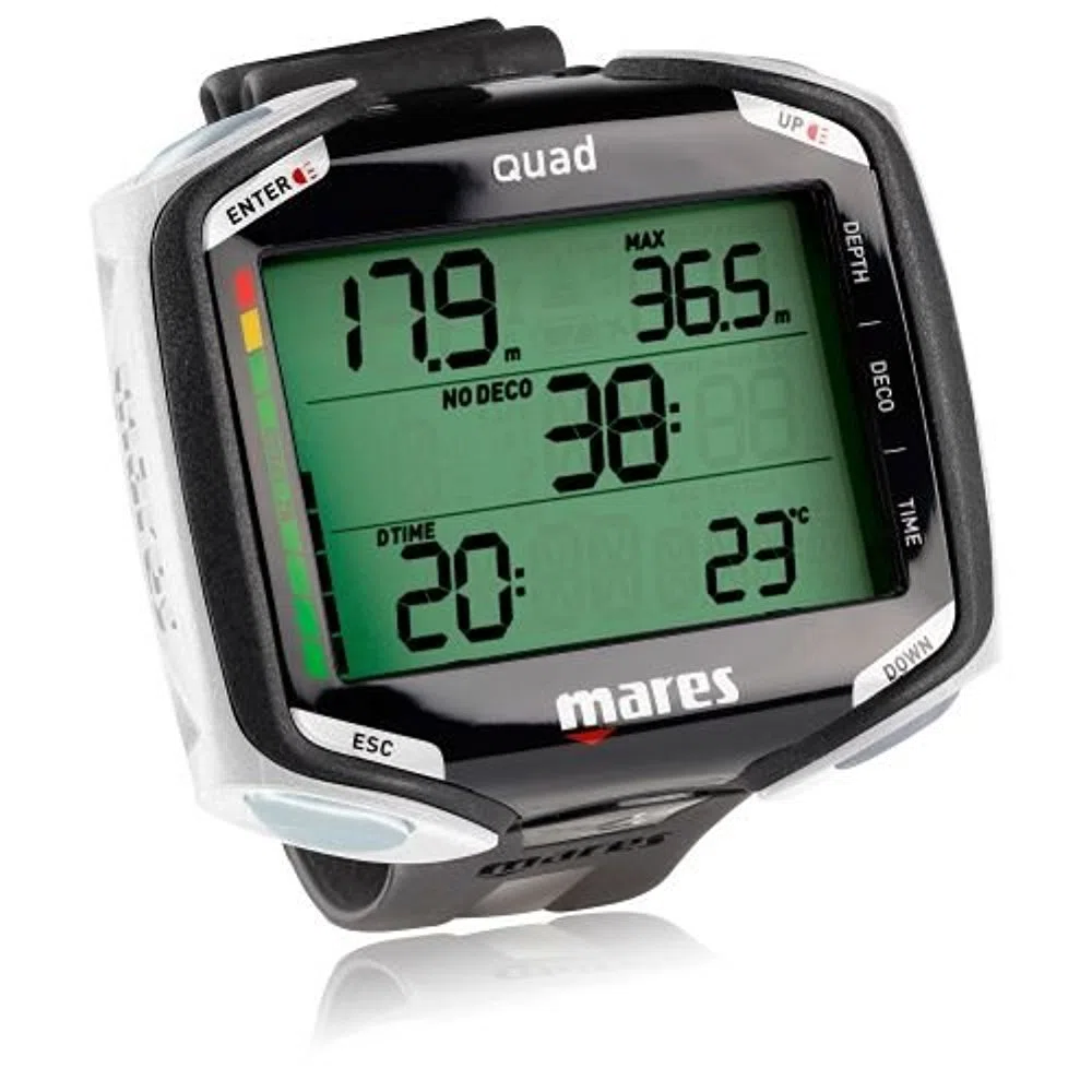 Mares - Computer subacqueo Quad con display molto grande, facile da leggere