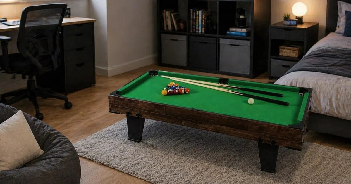 Tavolo Multigioco per Ragazzi e Adulti – Calcio Balilla, Biliardo, Air Hockey, Ping Pong e Altri Giochi, Tavolo in MDF Solido, Multifunzionale per Casa e Divertimento, 4in1, 15 in 1
