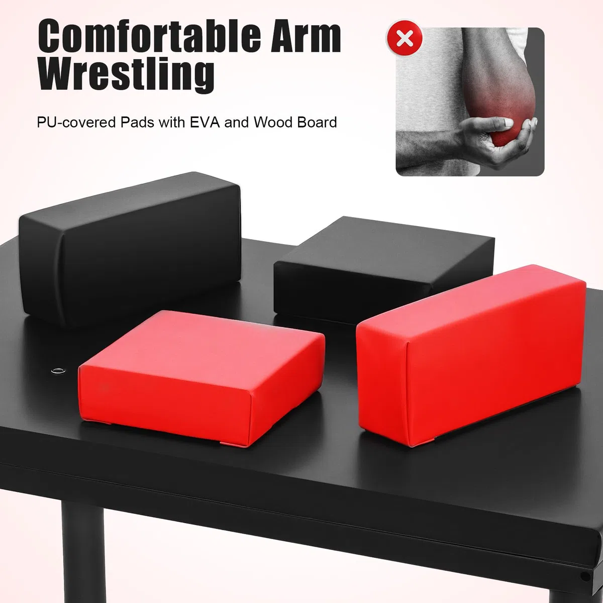 Wrestling Wrestling Battle Table, braccia, wrestling muscolare, con foro regolabile, allenamento competizione, braccio wrestling table