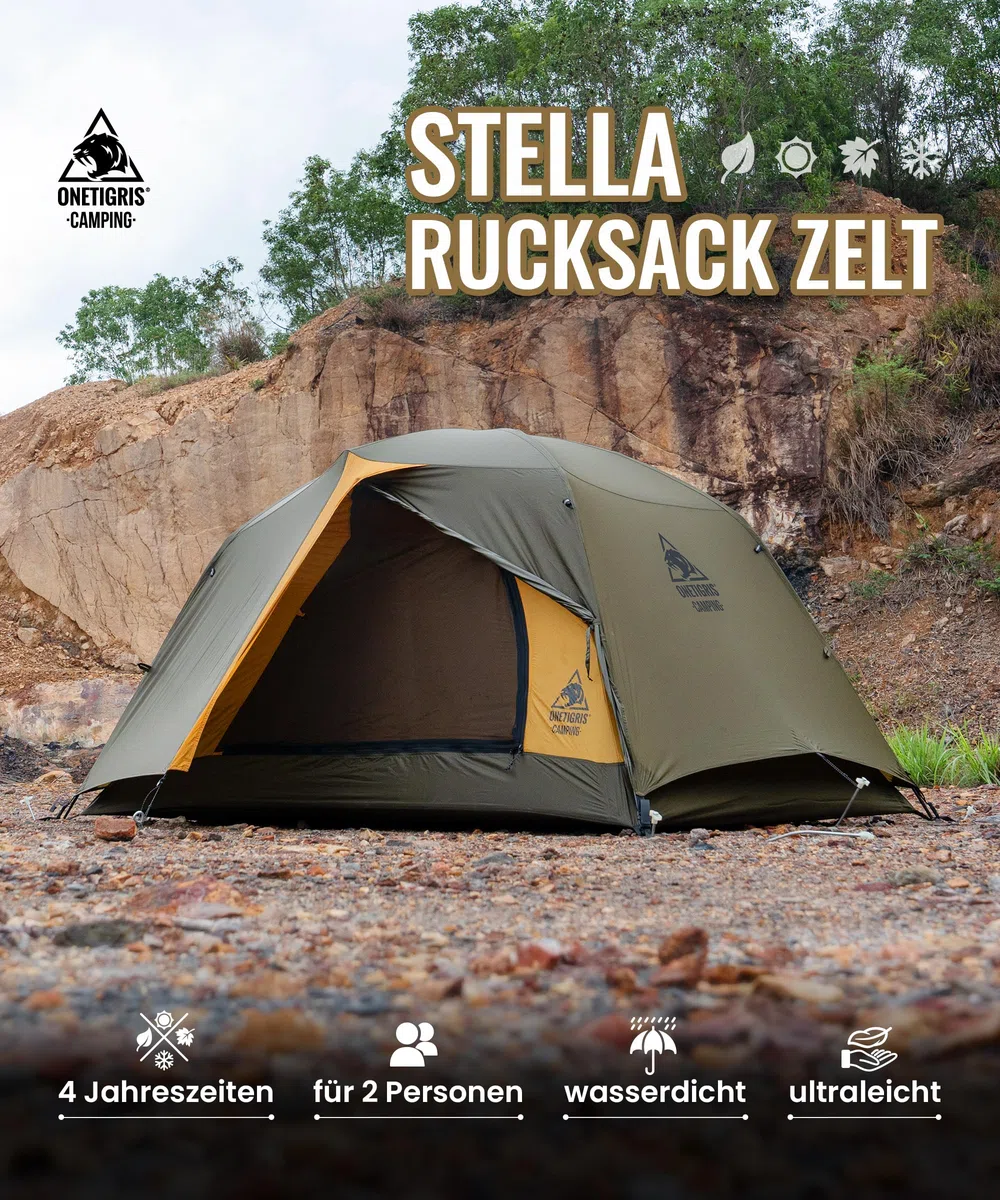 OneTigris Stella - Tenda da campeggio, autoportante, leggera, 3000 mm, impermeabile, 4 stagioni, per escursioni, alpinismo