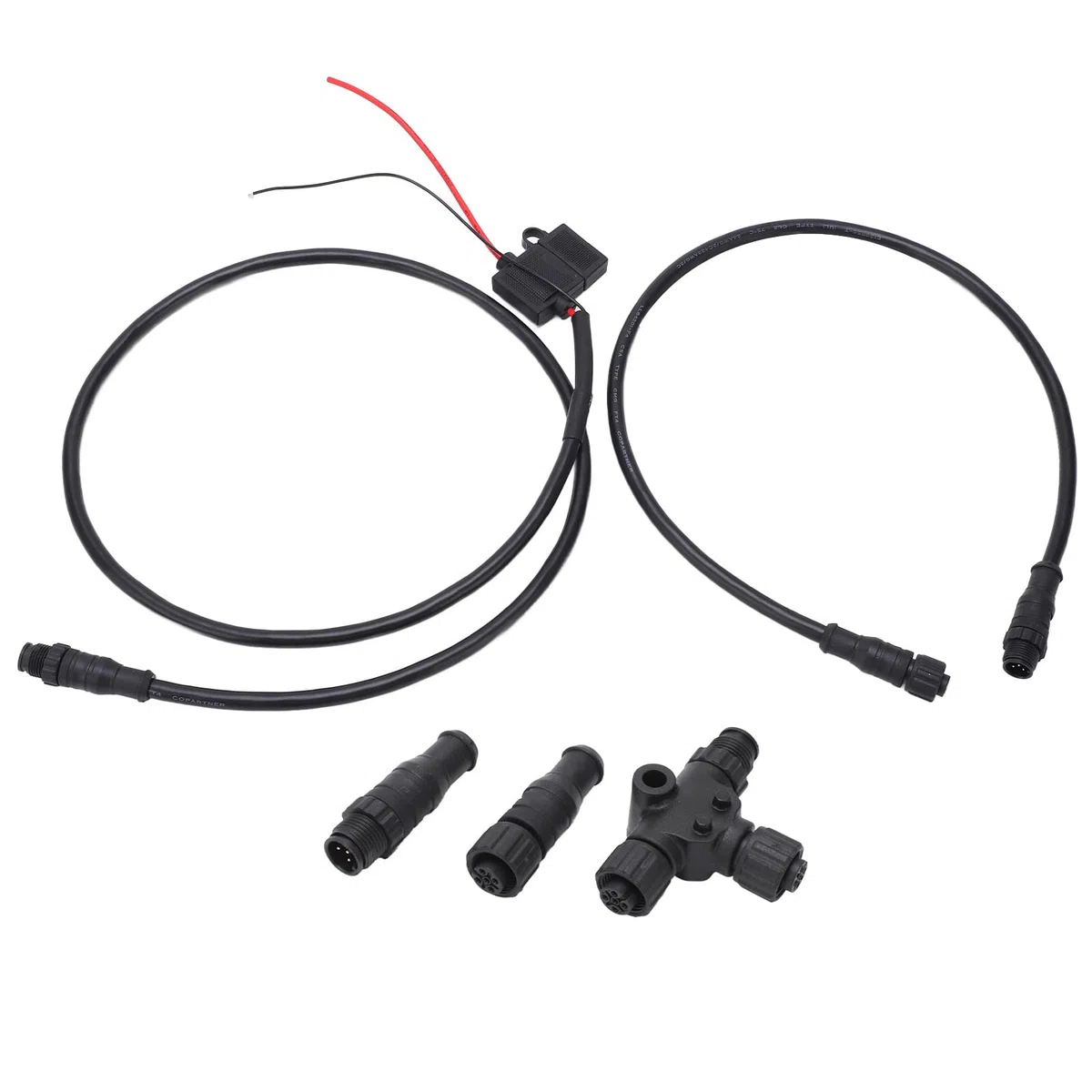 Avviatore di Rete NMEA, 1 M/39,4 Pollici Marine per NMEA 2000 Starter Kit Cavo di Alimentazione in ABS con Connettore a T Terminale Maschio Femmina Fusibile Per le Reti Lowrance