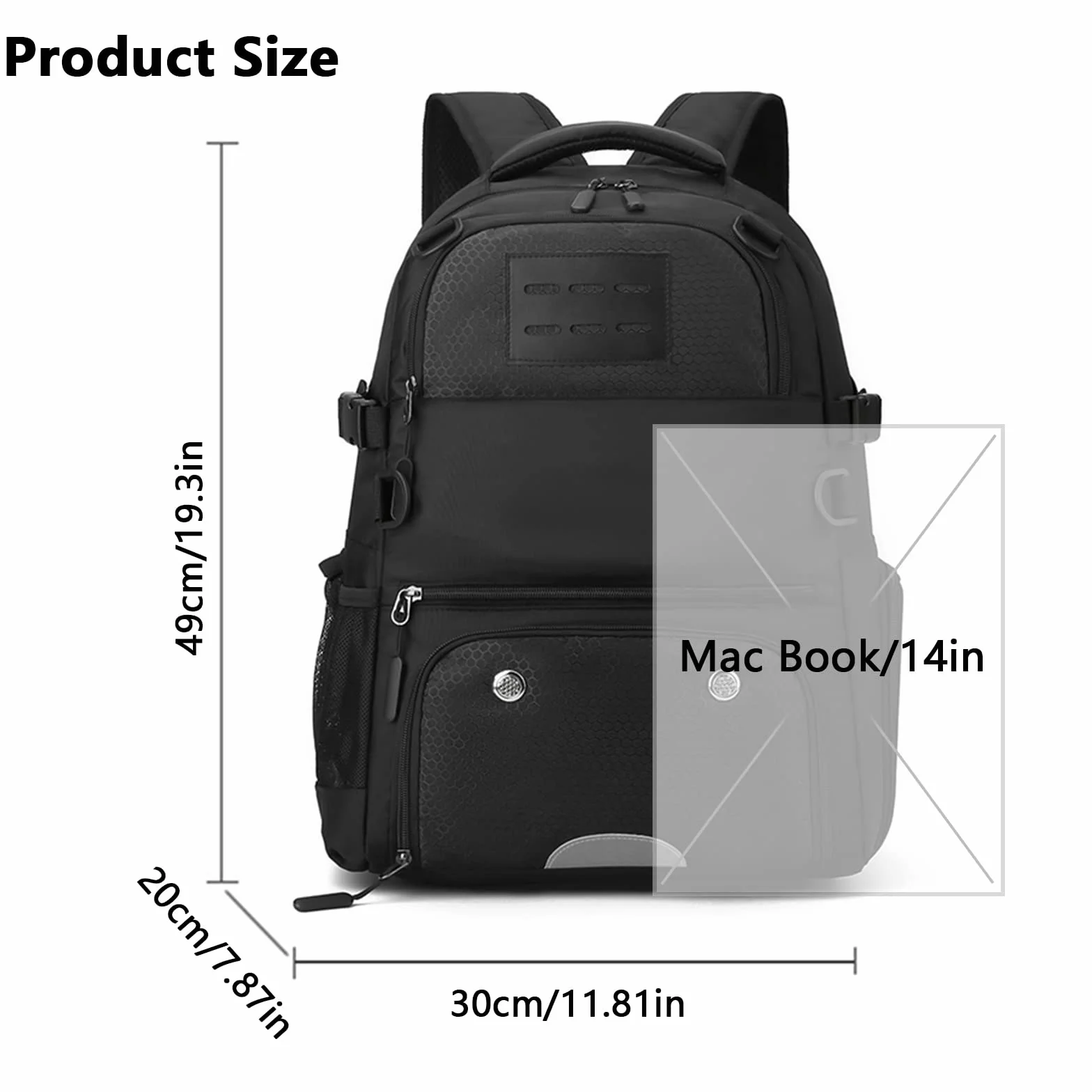 Zaino da basket con scomparto a sfera separato e scomparto per scarpe si adatta al computer portatile da 15,6 pollici con borsa portatile extra una pompa a sfera a mano e 2 aghi