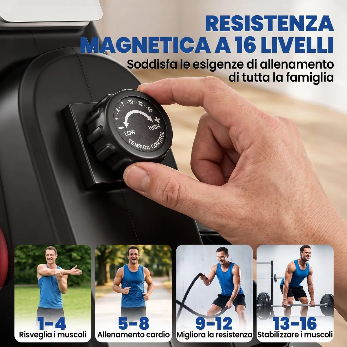 SPORTNOW Vogatore per Casa, Vogatore Magnetico Silenzioso con 16 Livelli Resistenza, APP Bluetooth, Guida Alluminio, Display LCD, Portatelefono, Ruote, Stoccaggio Verticale Salvaspazio, Max 130 kg