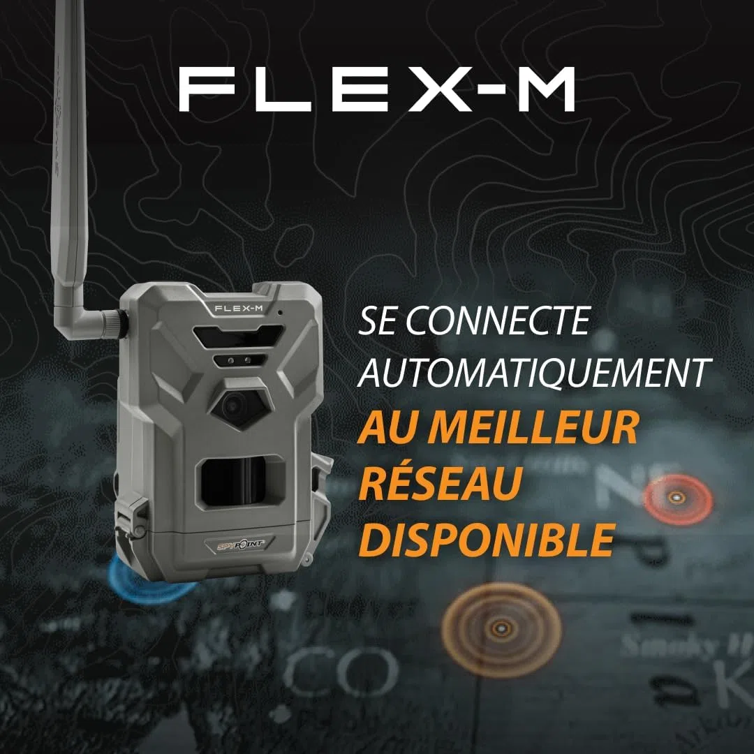 Spypoint Flex-M - Telecamera per animali selvatici con trasmissione di foto e video, 28 megapixel, con visione notturna, app gratuita per il tuo smartphone