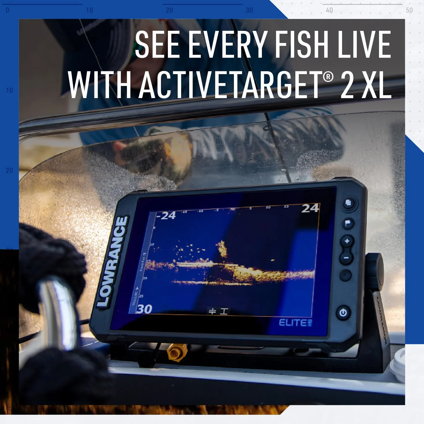 Lowrance Elite FS 7 Fish Finder con trasduttore HDI, precaricato C-MAP Contour+ Grafici