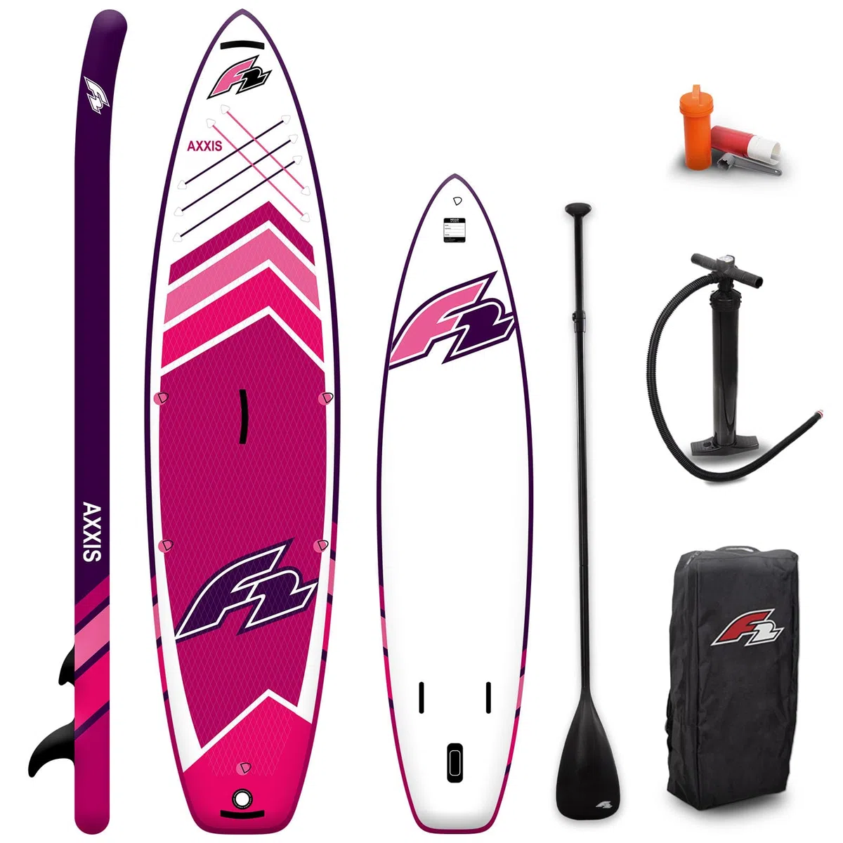 F2 Tavola da donna SUP Stand Up Paddle Axxis 10'5''/11'6"/12'2" a scelta rosa 2024