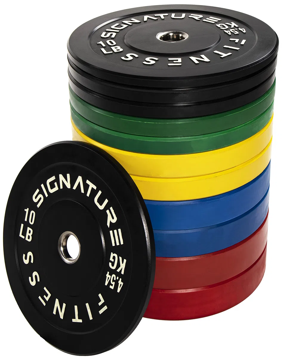 Signature Fitness Piastre olimpioniche da 5,1 cm con mozzo in acciaio, coppie o set, confezioni multiple