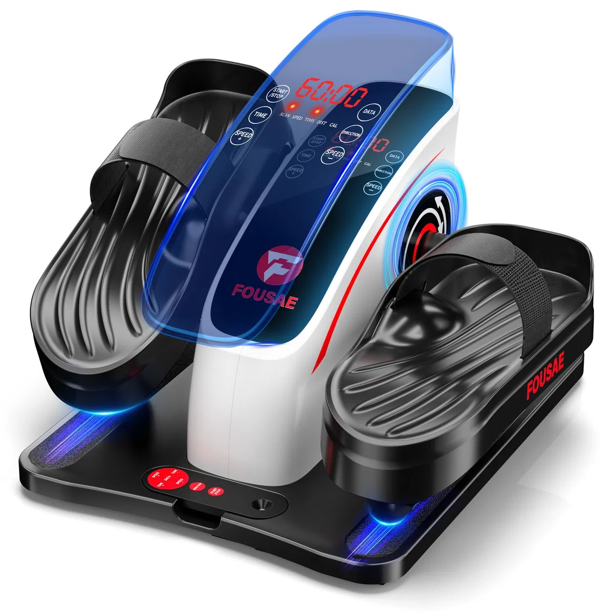 Ellittica Elettrica, Ellittico sotto Scrivania per Anziani con 15 velocità Regolabili, Motore Silenzioso da 80W e Pedale Elettrico con Monitor Display, Silenzioso e Portatile