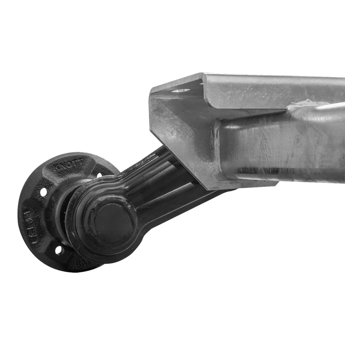KNOTT - Asse non frenato VG7-L 750 kg, 1190 mm, 4 x 100 cuscinetti impermeabili per rimorchio barca