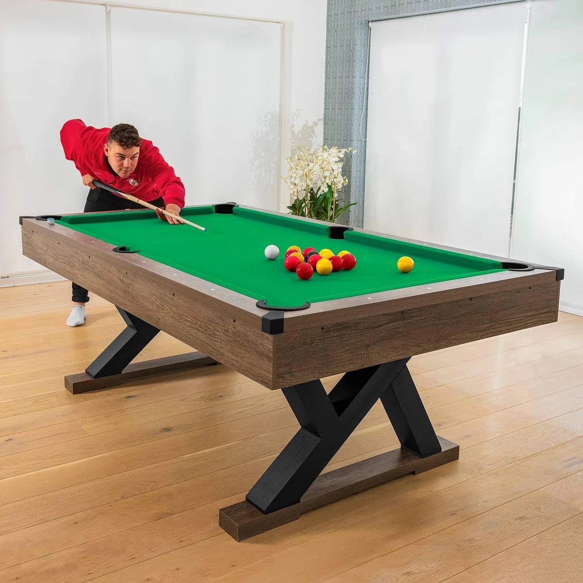 Pinpoint Tavolo Biliardo Professionale Con Palle, Gessetti, Triangolo E Spazzola | Set Completo | Snooker Accessori Per Pub