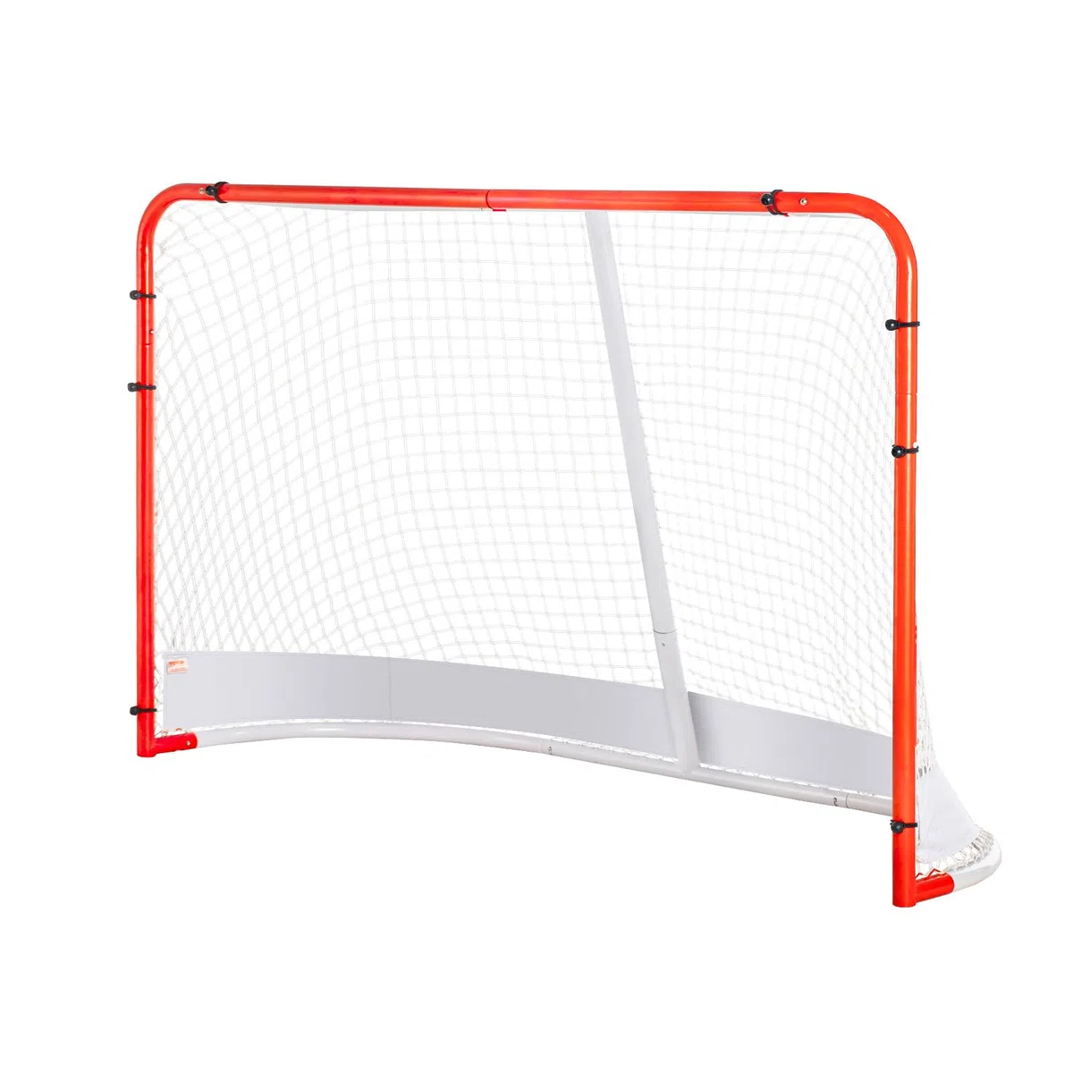 VEVOR Rete di Hockey per Strada, Porta da Hockey in Acciaio Interni Esterni, Set di Porte da Allenamento, Pro Regolamentare Ufficiale Porta da Hockey Portatile con Rete 183 x 122 cm, Bianco e Rosso
