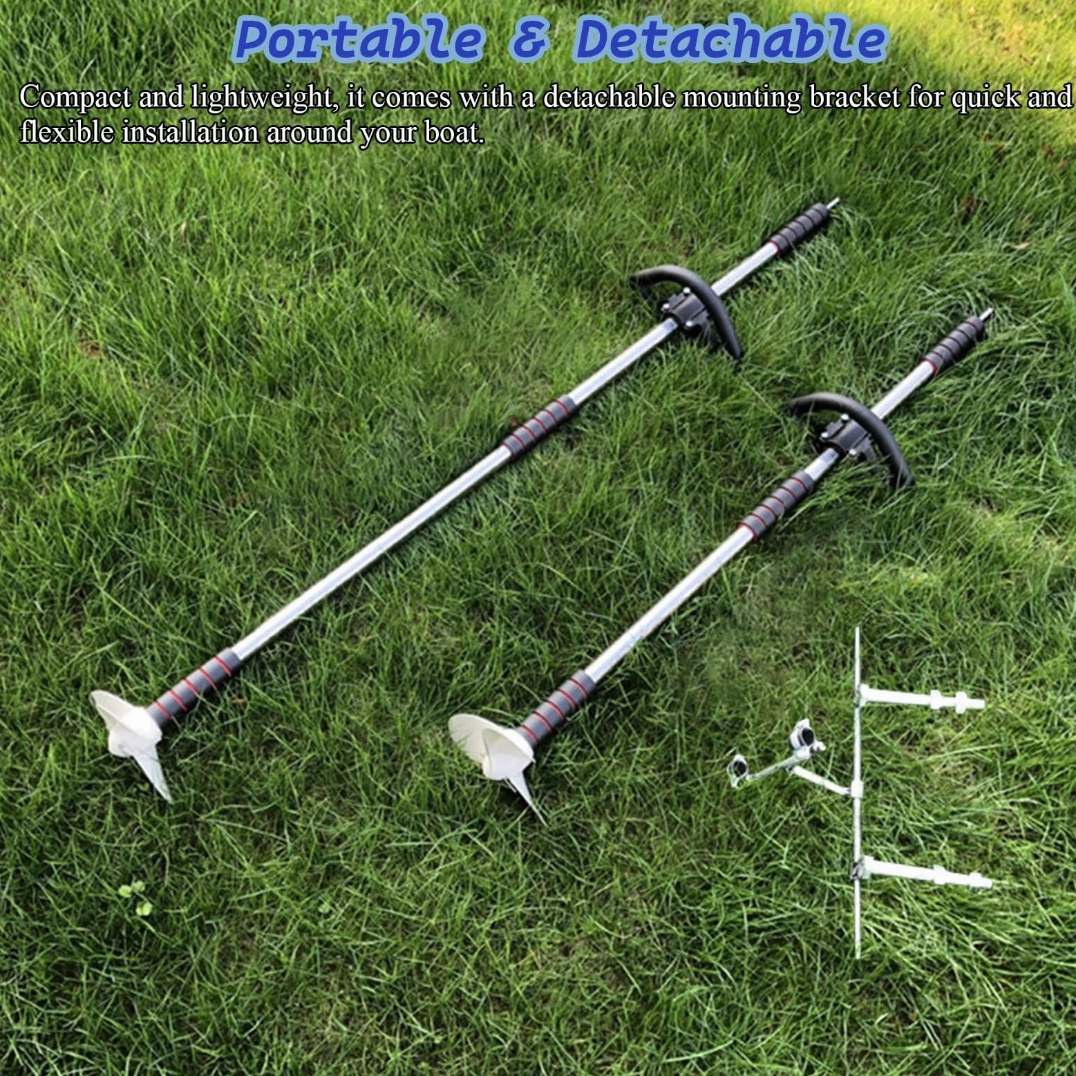 Motore Fuoribordo Motore Elettrico per Canoa/Kayak, Elica Subacquea Orientabile Alimentata da Trapano, Remo di Emergenza per Barca con Supporto, Motore di Bordo(Length 1m/3.3ft)