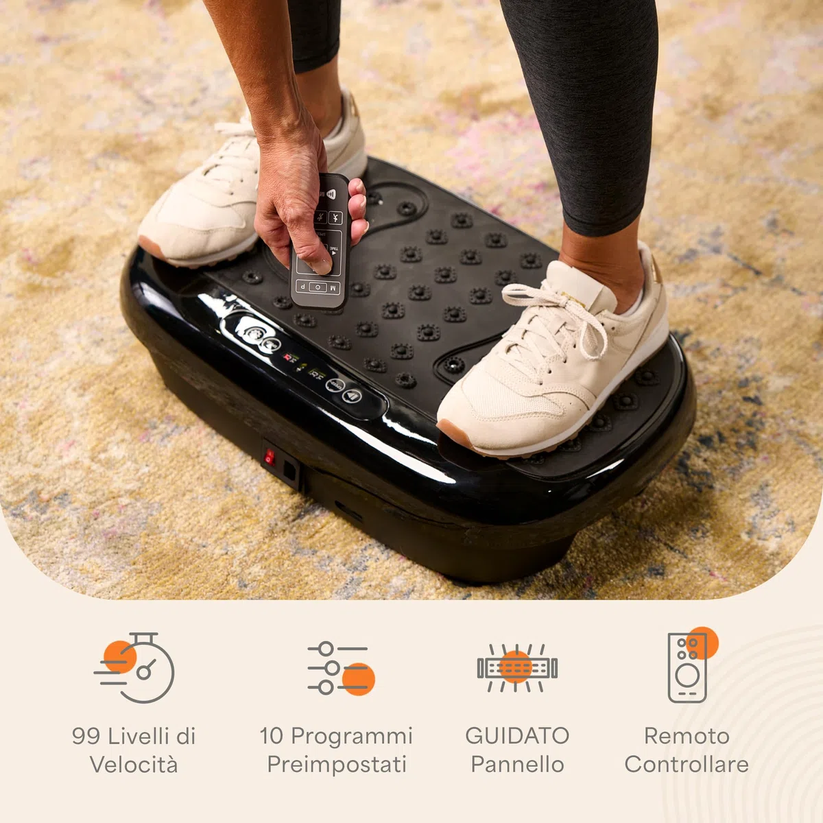 LifePro Vibration Plate Training Device – Hexaplate for Lymphatic Drainage and Weight Loss – with LED Display, Remote Control, and Quiet Motor