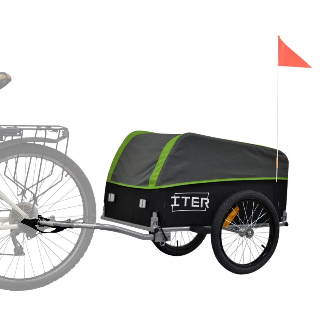 PAPILIOSHOP ITER Rimorchio carrello carrellino bici per trasporto cose materiali