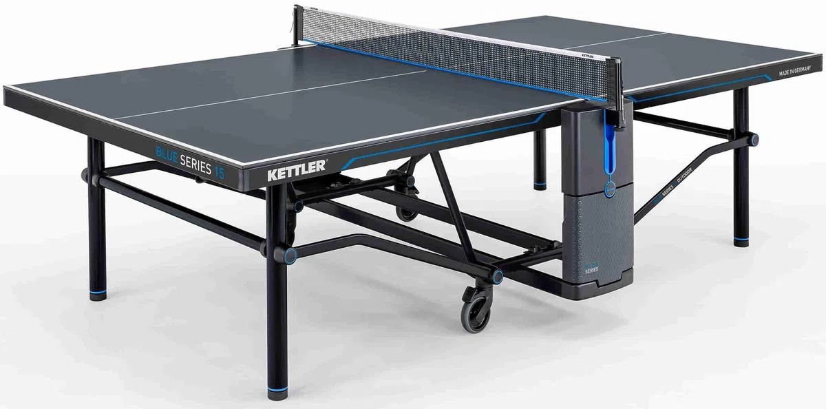 Tavolo da ping pong outdoor KETTLER K15 | Made in Germany (certificato TÜV) | Resistente alle intemperie | Pieghevole e facile da riporre | Piano in resina melamminica da 10 mm | Pre-assemblato