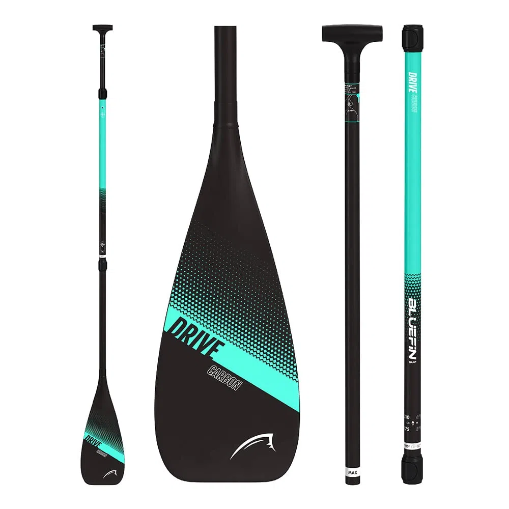 Bluefin Pagaia in Carbonio per Paddleboard | Pala in Nylon e Fibra di Vetro | Asta in Fibra di Carbonio | Design Leggero | Doppio Camlock a Sgancio Rapido