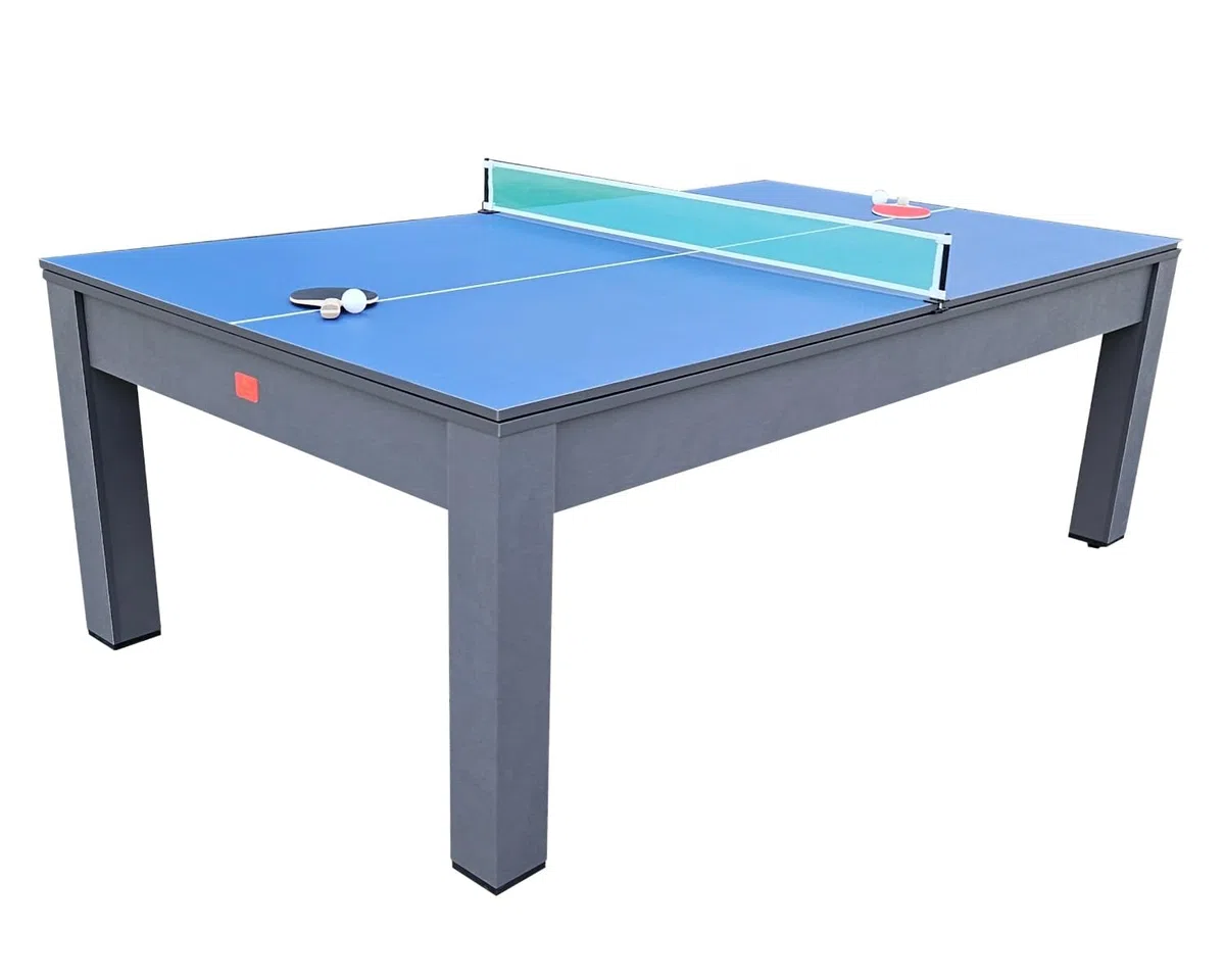 NG Biliardi - Biliardo Giunone (226 cm) - Multifunzione, Tavolo da Pranzo e Ping Pong con Piano di Trasformazione Incluso, Design Moderno, Accessori Completi