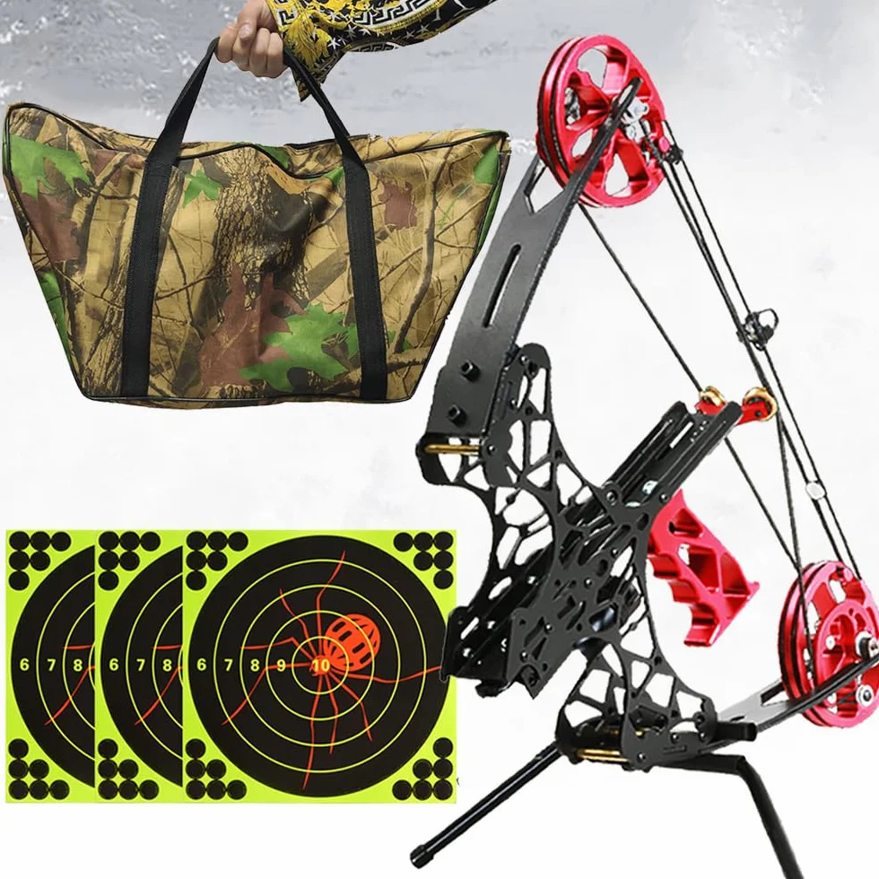 Set Arco Compound Tiro con l'arco compound adulti 45 libbre Mini Arco Compound con Pallini Kit Arco composto composito Arco da Caccia e Pesca Principianti Mancini Destrorsi