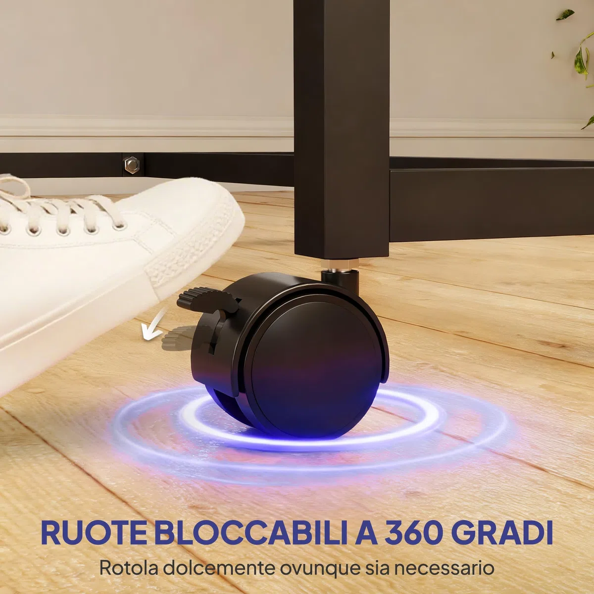 SPORTNOW Tavolo Ping Pong Pieghevole Salvaspazio per Interni, Tavolo da Ping Pong Professionale con Ruote Girevoli, Rete, Racchette e Palline, Blu