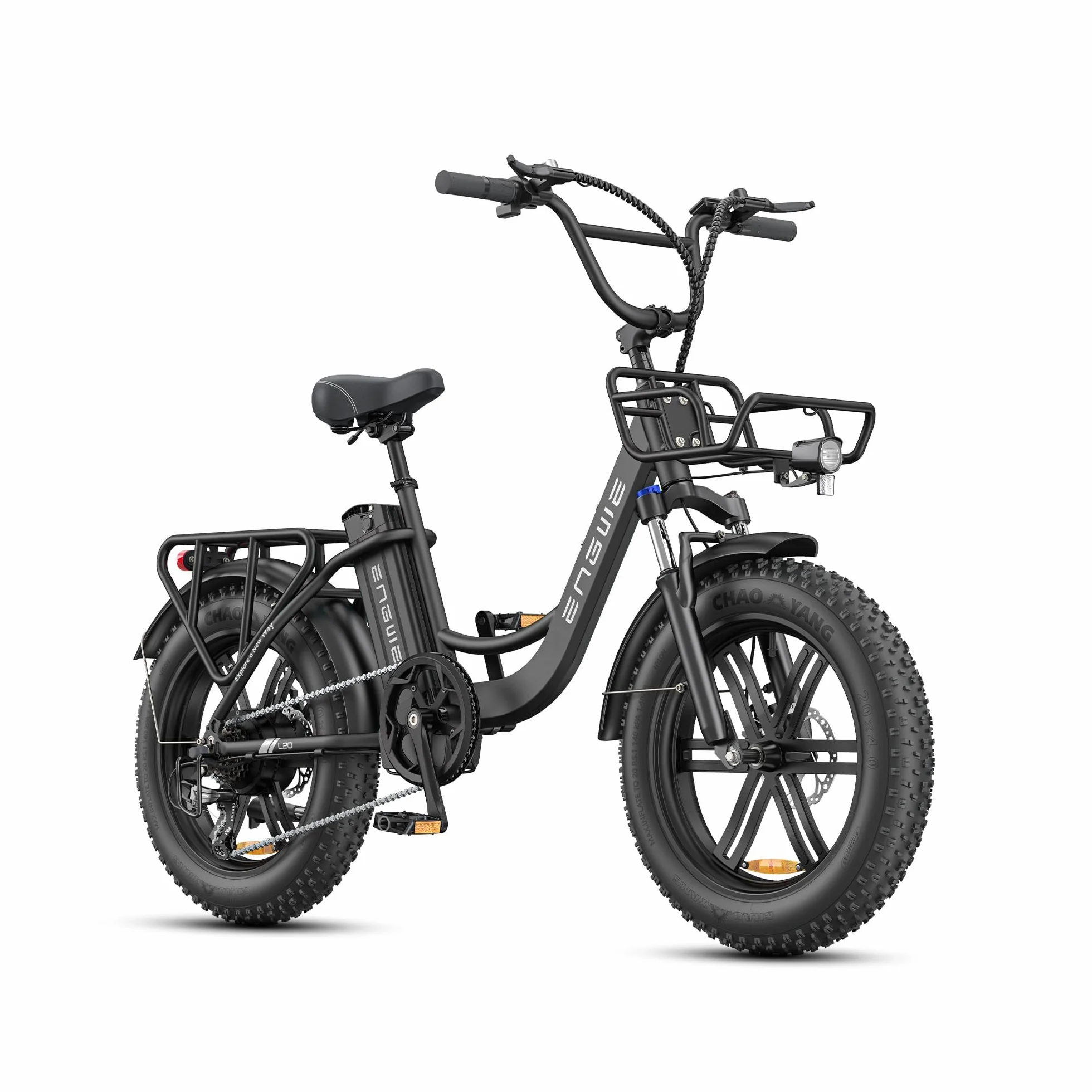 ENGWE Bicicletta Elettrica Adulto, 20'' ×4.0'' Fat Tire Bici Elettrica per Donna, 7 Velocità, 250W Batteria Rimovibile 48V 13Ah Autonomia bis zu 120 km L20/L20 BOOST