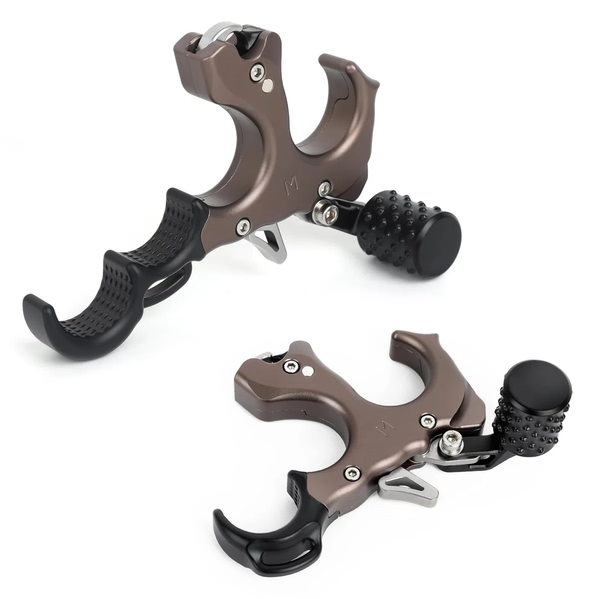 SHARROW Rilascio di Tiro con L'Arco Release Aids Ausili per Arco Compound 3 o 4 Dita Intercambiabili Alluminio Strumenti di Aiuto per Rilascio con Cordino da Polso