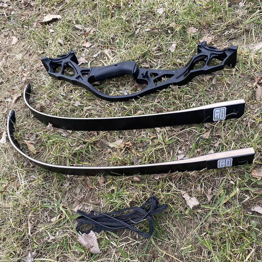 Wolfman Set di Arco Ricurvo da 62 Pollici, Arco Smontabile 30-60 lbs, Manico in Lega Leggera per Adulti e Cacciatori, Ideale per Tiro Competitivo e Caccia