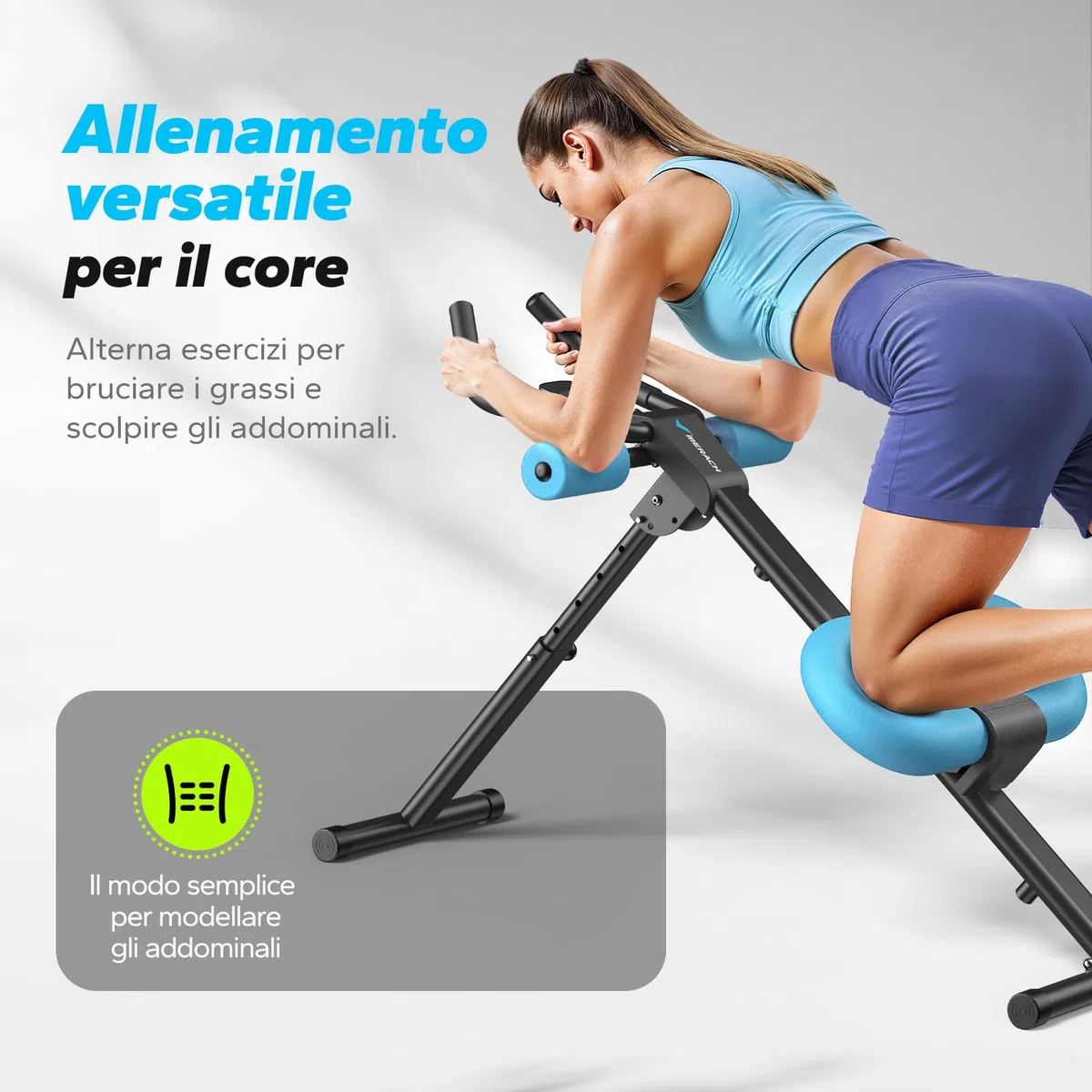 MERACH Attrezzo per addominali, attrezzo per l'allenamento multifunzionale a casa, per l'allenamento di tutto il corpo, attrezzo per addominali con monitor LCD, attrezzo per addominali