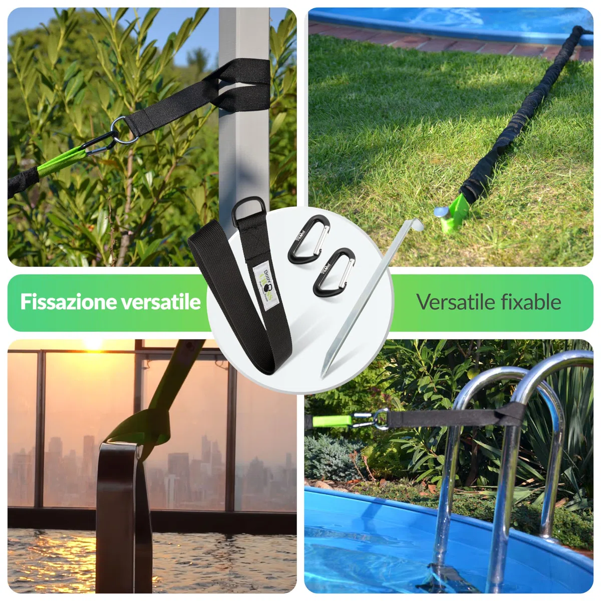 BodyCROSS Premium Trainer da Nuoto Esterno – Cintura Imbottita con Tubo (1–20 kg), Allenamento Senza Sistema Controcorrente, Testato, Pinne Piscina