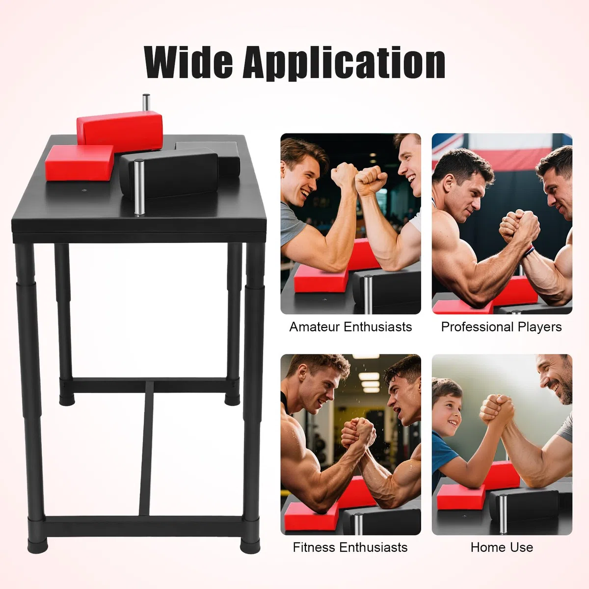 Wrestling Wrestling Battle Table, braccia, wrestling muscolare, con foro regolabile, allenamento competizione, braccio wrestling table