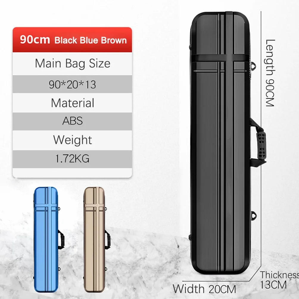 Takedown Recurve Bow Case Hard,Custodia Rigida In ABS per Tiro con L'arco E Borsa da Viaggio per La Caccia E La Pratica Del Tiro,Zaino Leggero con Imbottitura In Schiuma S(Size:90*20*14cm,Color:blu)