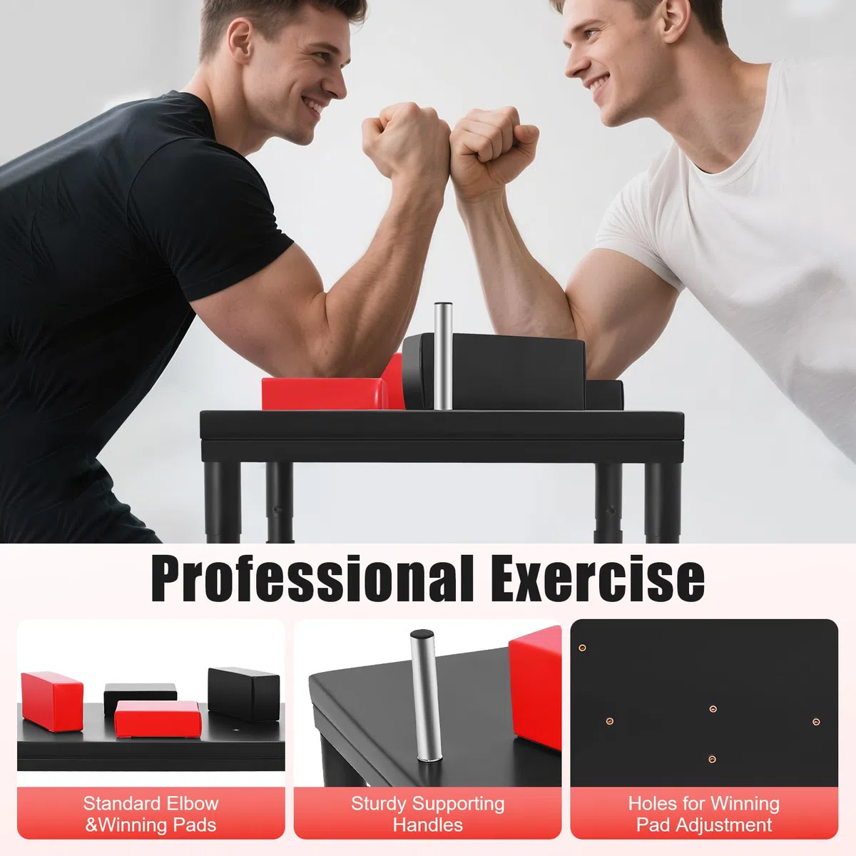 Wrestling Wrestling Battle Table, braccia, wrestling muscolare, con foro regolabile, allenamento competizione, braccio wrestling table