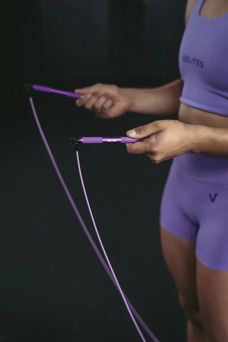 Velites Cyclone Jump Rope Comba Ultralight | Design Premium per Doppie Unders e CROSSOVERS | Manico rimovibile e sistema a 360°