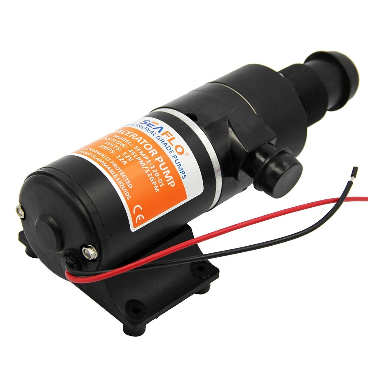 lighteu, DC 12V 45L / min SEAFLO Macerator Pompa igienici rifiuti Pompa Macerator Facile Capo Pulita per Marine, Barche, Yacht, Caravan, Campeggio, all'aperto, Giardino.