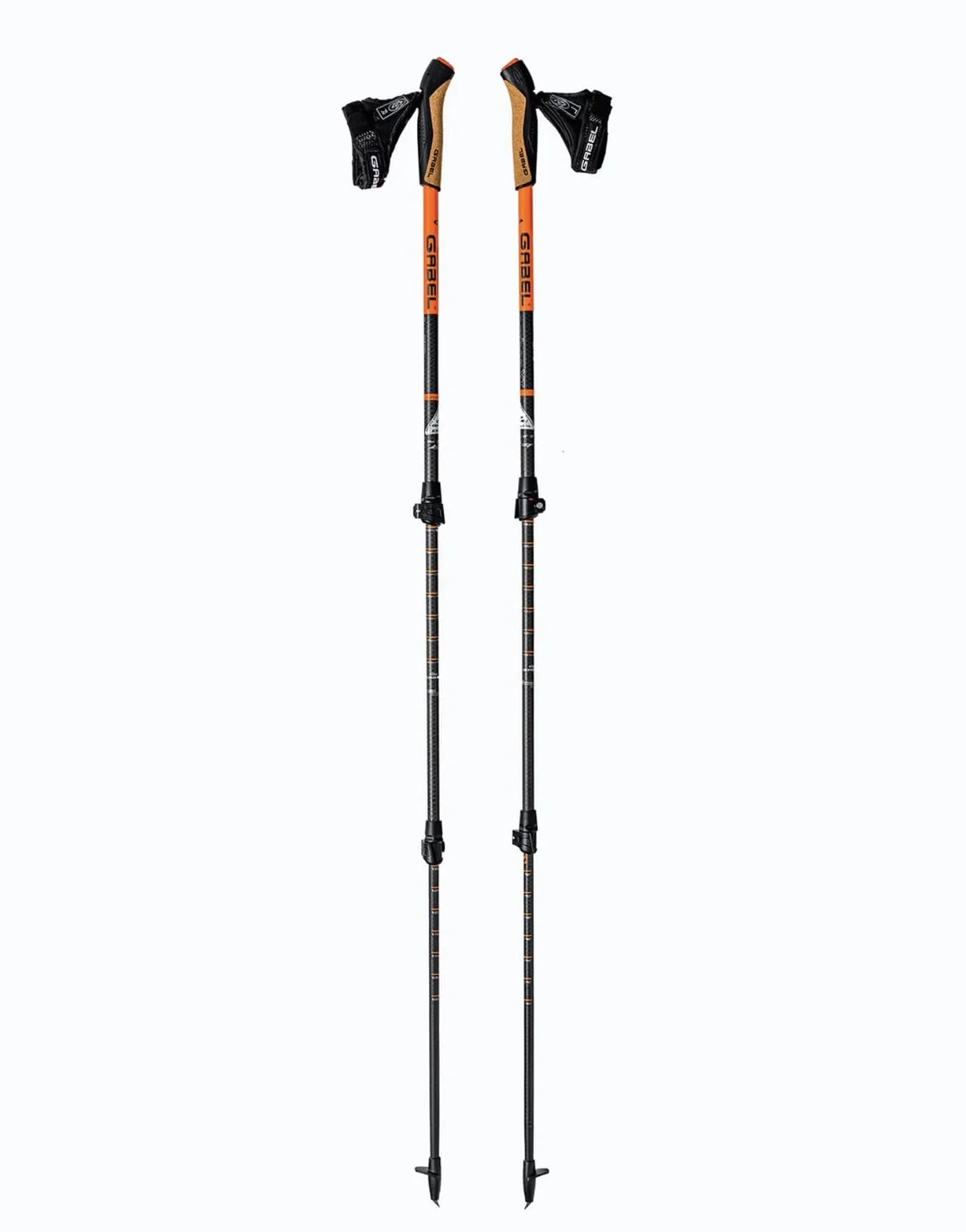 Gabel Nordic Walking Bastoni Telescopici Carbon XT 3S-100 F.L. Made in Italy Marca Professionale