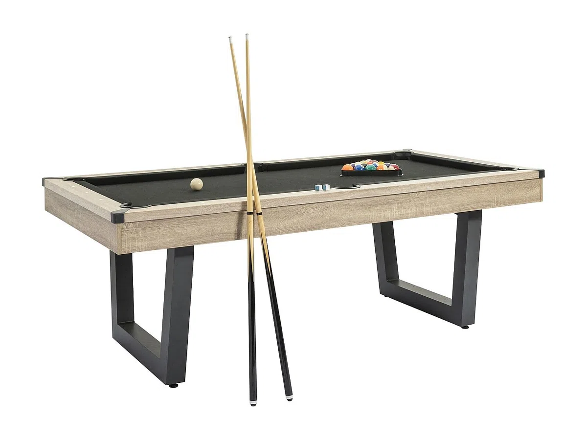 Vente-unique - Biliardo 6 posti Melian - mdf - nero