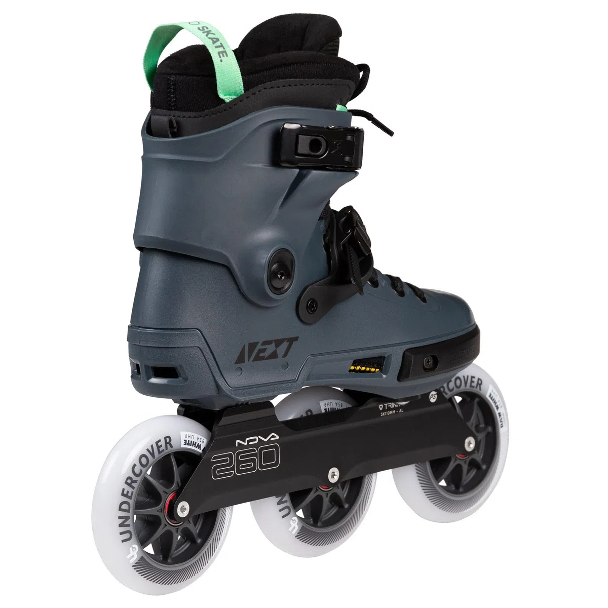 Powerslide Next Pro 110 - Urban Inline Skates con montaggio a 3 punti, misura 36 – 47 – 3 x 110 mm, cuscinetti a sfera ABEC 9 in petrolio/blu scuro