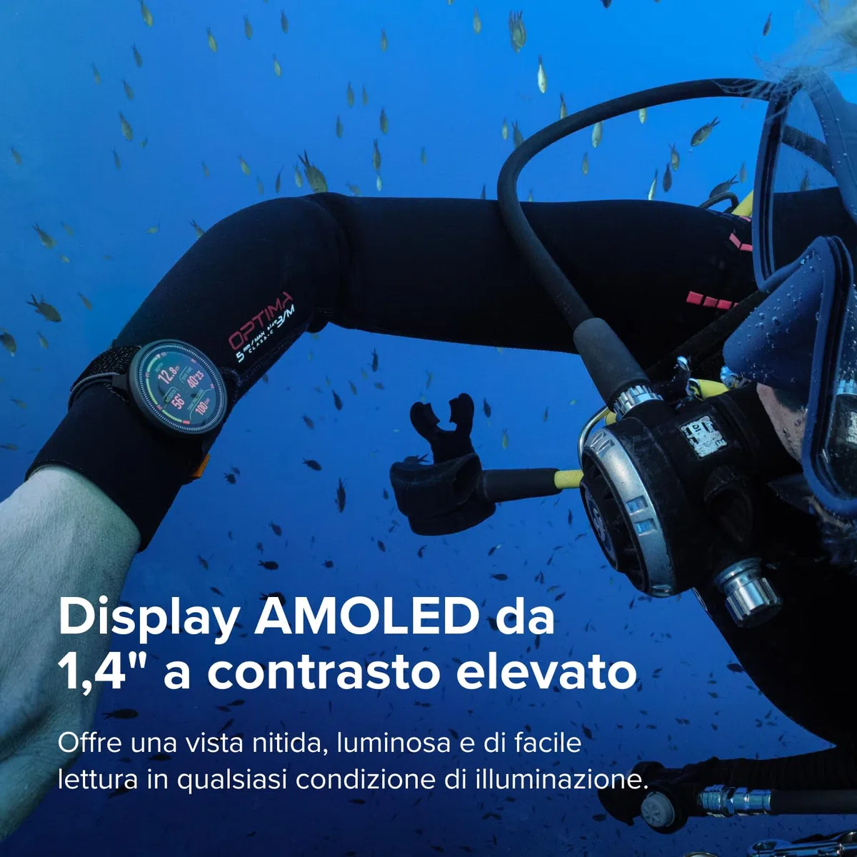 SUUNTO Nautic S Computer Subacqueo, Schermo AMOLED, 60 Ore di autonomia in Immersione, Impermeabile Fino a 80 Metri, GPS Integrato, mappe Offline, letture Gas Wireless, App Suunto