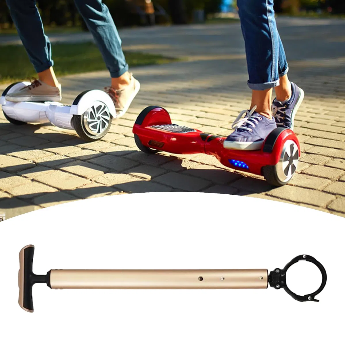 Manubrio per Hoverboard | Barra Stabilizzatrice in Lega di Alluminio - Accessori di Sicurezza Telescopici per Monopattini a Due Ruote con di Sostituzione