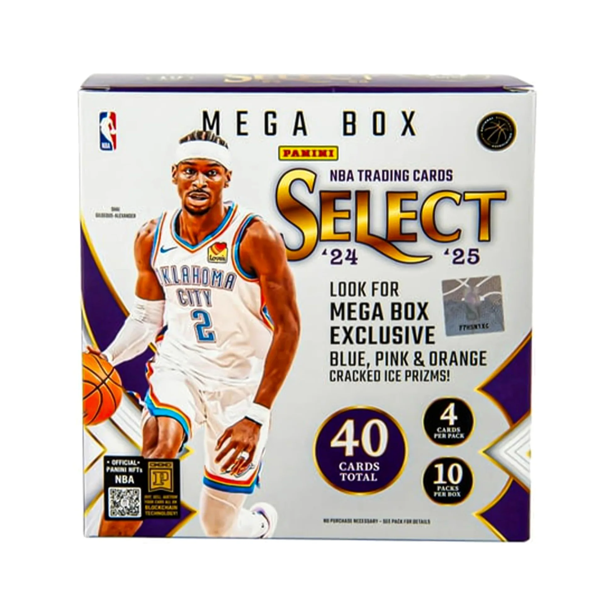 2024-25 Panini Select NBA Basketball Mega Box - Carte collezionabili ufficiali - Premi blu e rossi, carte e inserti per principianti - Scatola sigillata
