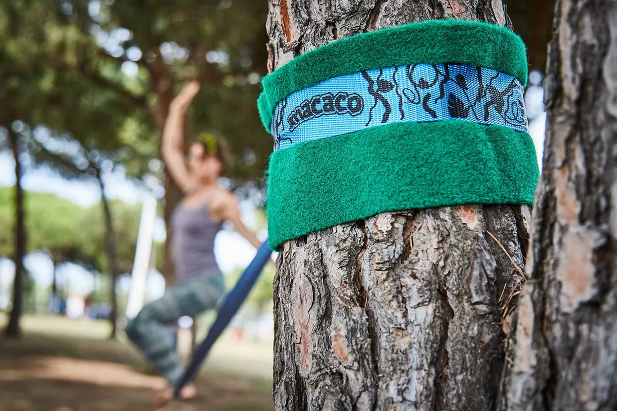 Slackline da viaggio leggero solo 1,5 kg | 11 m Slack Line per cose divertenti con giocattoli esterni | Attrezzature scolastiche forestali | Attrezzature per abilità circensi per bambini |