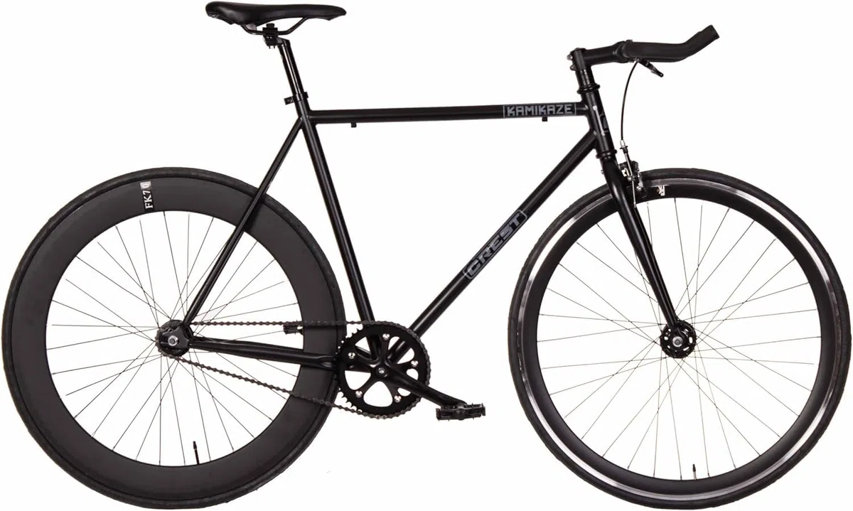 Bicicletta Fixie Kamikaze Bullhorn Single Speed Nero